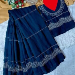 Georgette Embroidery Saree